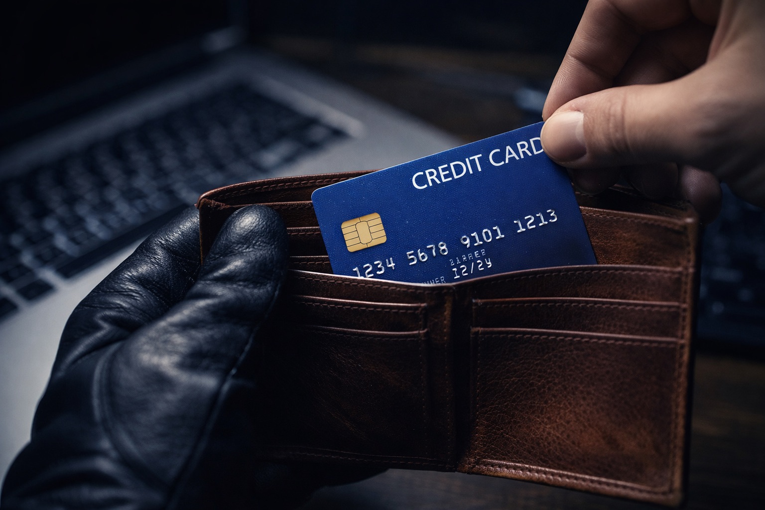 Kredi kartı dolandırıcılığını anlatan bir resim